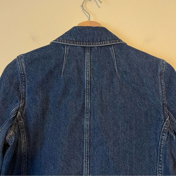 Madewell Denim Blazer Size XXS Oversized Relaxed Fit - Picture 9 of 13